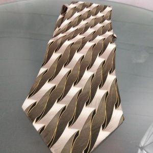 Mosaic 100% Silk Tie Neutral Colors 60" x 4"